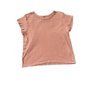 Madewell Short Sleeve Crew Tee - Boxy & Cropped - Light Orange - Women’s Medium